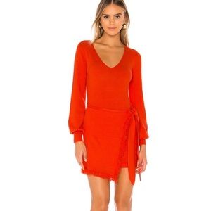 x REVOLVE Petra Sweater Dress in Crimson
